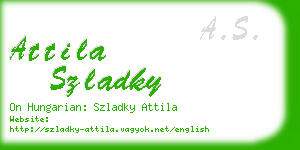 attila szladky business card